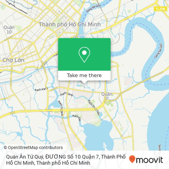 Bản đồ Quán Ăn Tứ Quý, ĐƯỜNG Số 10 Quận 7, Thành Phố Hồ Chí Minh