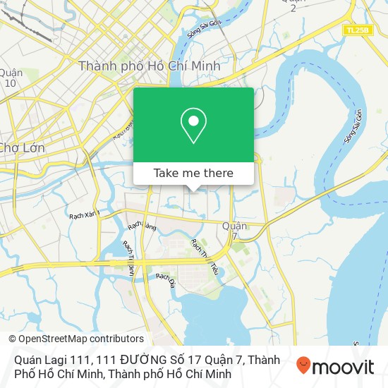 Bản đồ Quán Lagi 111, 111 ĐƯỜNG Số 17 Quận 7, Thành Phố Hồ Chí Minh