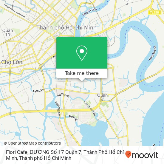 Bản đồ Fiori Cafe, ĐƯỜNG Số 17 Quận 7, Thành Phố Hồ Chí Minh