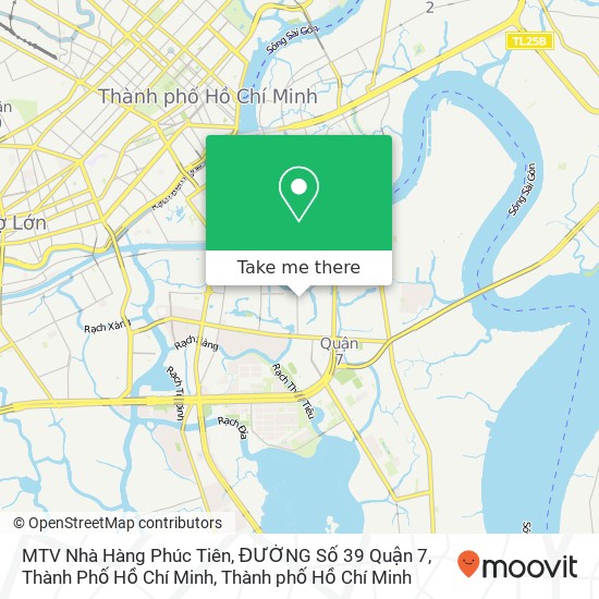 Bản đồ MTV Nhà Hàng Phúc Tiên, ĐƯỜNG Số 39 Quận 7, Thành Phố Hồ Chí Minh