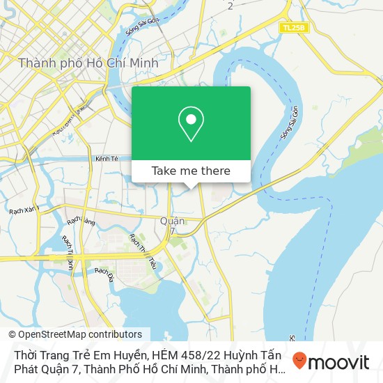 Bản đồ Thời Trang Trẻ Em Huyền, HẺM 458 / 22 Huỳnh Tấn Phát Quận 7, Thành Phố Hồ Chí Minh