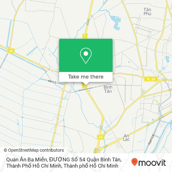 Bản đồ Quán Ăn Ba Miền, ĐƯỜNG Số 54 Quận Bình Tân, Thành Phố Hồ Chí Minh