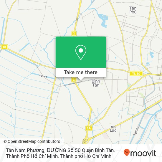Bản đồ Tân Nam Phương, ĐƯỜNG Số 50 Quận Bình Tân, Thành Phố Hồ Chí Minh