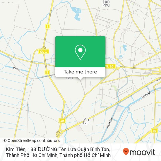 Bản đồ Kim Tiền, 188 ĐƯỜNG Tên Lửa Quận Bình Tân, Thành Phố Hồ Chí Minh