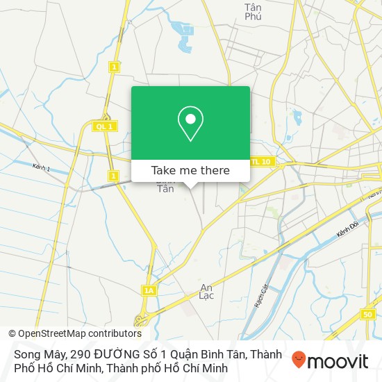 Bản đồ Song Mây, 290 ĐƯỜNG Số 1 Quận Bình Tân, Thành Phố Hồ Chí Minh