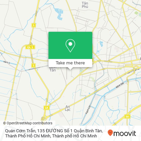 Bản đồ Quán Cơm Trần, 135 ĐƯỜNG Số 1 Quận Bình Tân, Thành Phố Hồ Chí Minh