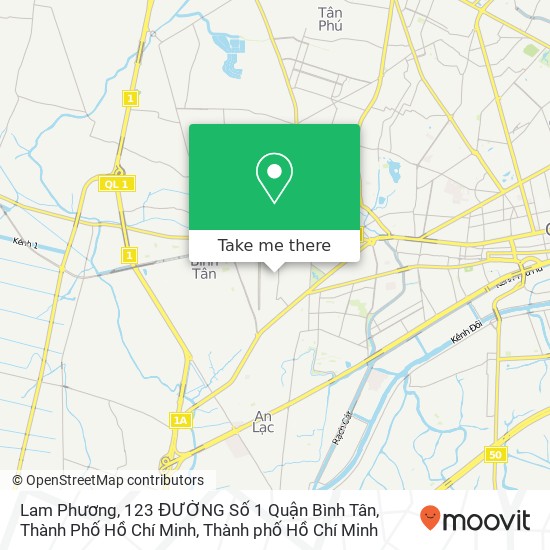 Bản đồ Lam Phương, 123 ĐƯỜNG Số 1 Quận Bình Tân, Thành Phố Hồ Chí Minh
