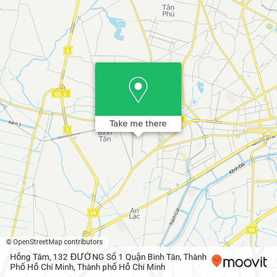 Bản đồ Hồng Tâm, 132 ĐƯỜNG Số 1 Quận Bình Tân, Thành Phố Hồ Chí Minh