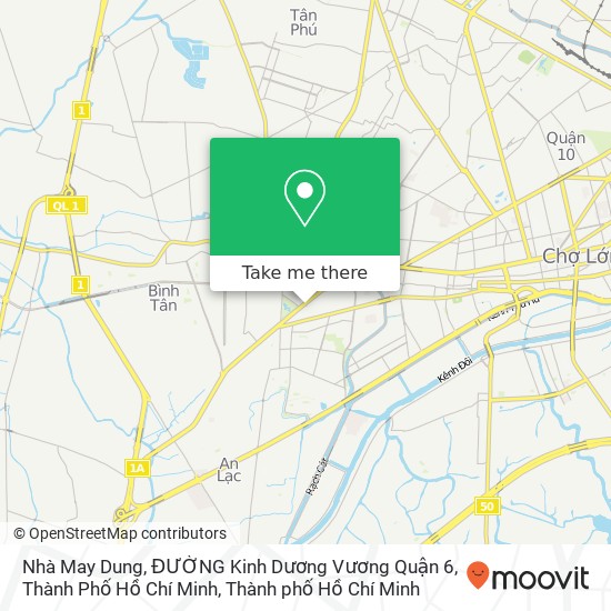 Bản đồ Nhà May Dung, ĐƯỜNG Kinh Dương Vương Quận 6, Thành Phố Hồ Chí Minh