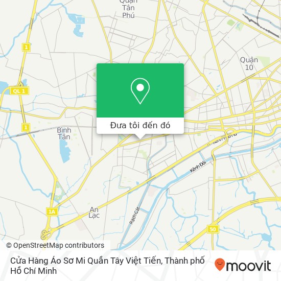 Bản đồ Cửa Hàng Áo Sơ Mi Quần Tây Việt Tiến, ĐƯỜNG Hậu Giang Quận 6, Thành Phố Hồ Chí Minh