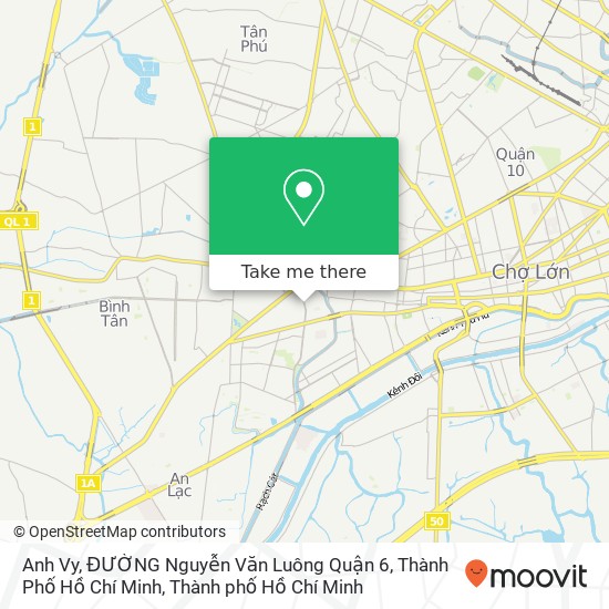 Bản đồ Anh Vy, ĐƯỜNG Nguyễn Văn Luông Quận 6, Thành Phố Hồ Chí Minh