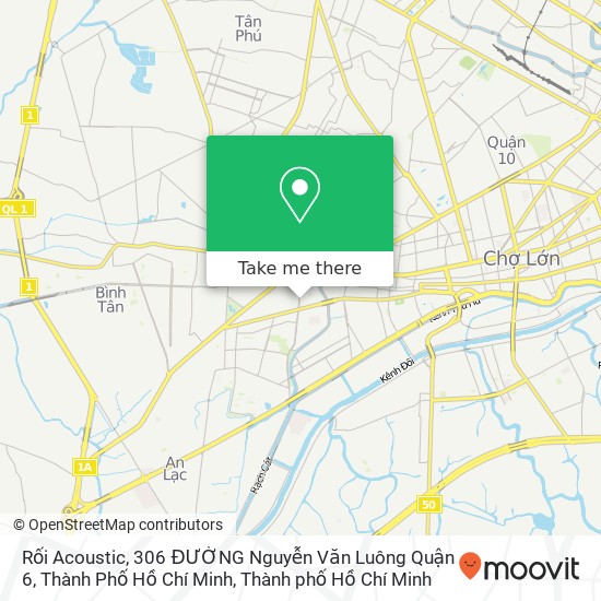 Bản đồ Rối Acoustic, 306 ĐƯỜNG Nguyễn Văn Luông Quận 6, Thành Phố Hồ Chí Minh
