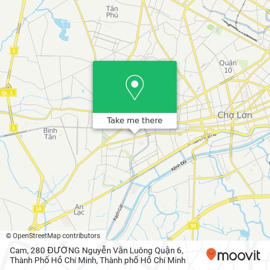 Bản đồ Cam, 280 ĐƯỜNG Nguyễn Văn Luông Quận 6, Thành Phố Hồ Chí Minh
