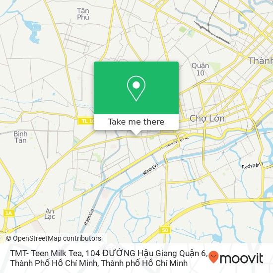 Bản đồ TMT- Teen Milk Tea, 104 ĐƯỜNG Hậu Giang Quận 6, Thành Phố Hồ Chí Minh