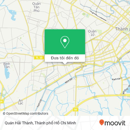 Bản đồ Quán Hải Thành, ĐƯỜNG Hậu Giang Quận 6, Thành Phố Hồ Chí Minh