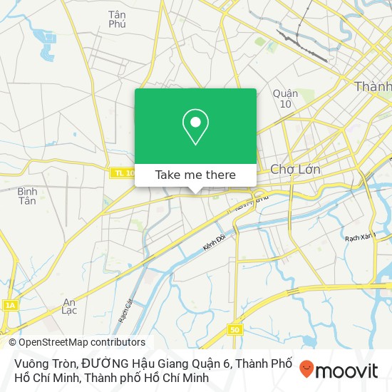 Bản đồ Vuông Tròn, ĐƯỜNG Hậu Giang Quận 6, Thành Phố Hồ Chí Minh