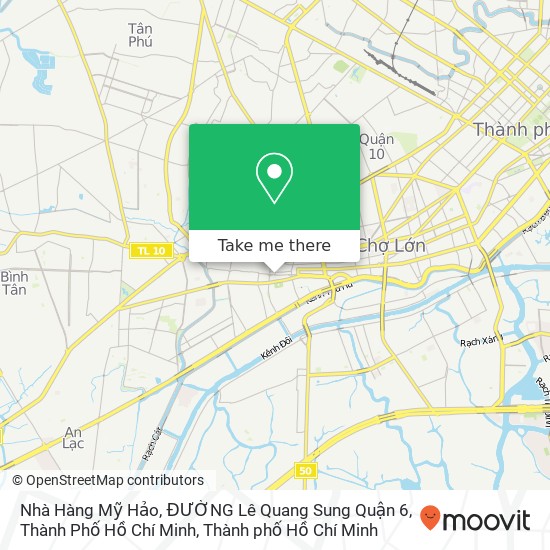 Bản đồ Nhà Hàng Mỹ Hảo, ĐƯỜNG Lê Quang Sung Quận 6, Thành Phố Hồ Chí Minh