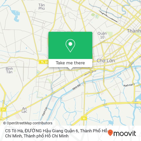 Bản đồ CS Tô Hà, ĐƯỜNG Hậu Giang Quận 6, Thành Phố Hồ Chí Minh