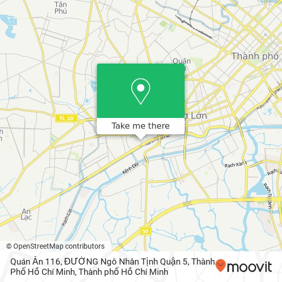 Bản đồ Quán Ăn 116, ĐƯỜNG Ngô Nhân Tịnh Quận 5, Thành Phố Hồ Chí Minh