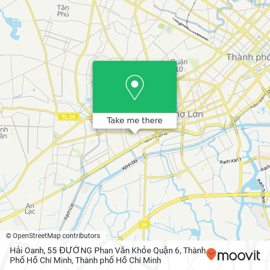 Bản đồ Hải Oanh, 55 ĐƯỜNG Phan Văn Khỏe Quận 6, Thành Phố Hồ Chí Minh