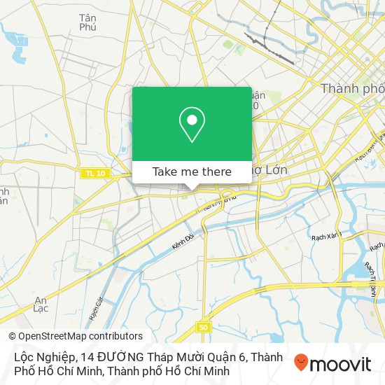 Bản đồ Lộc Nghiệp, 14 ĐƯỜNG Tháp Mười Quận 6, Thành Phố Hồ Chí Minh