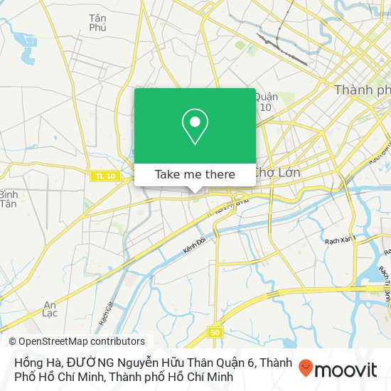 Bản đồ Hồng Hà, ĐƯỜNG Nguyễn Hữu Thân Quận 6, Thành Phố Hồ Chí Minh