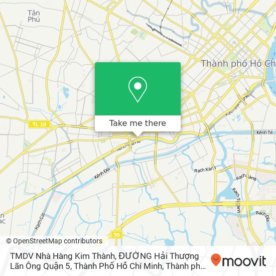 Bản đồ TMDV Nhà Hàng Kim Thành, ĐƯỜNG Hải Thượng Lãn Ông Quận 5, Thành Phố Hồ Chí Minh