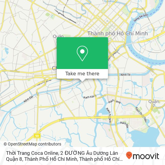 Bản đồ Thời Trang Coca Online, 2 ĐƯỜNG Âu Dương Lân Quận 8, Thành Phố Hồ Chí Minh