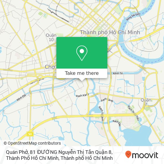 Bản đồ Quán Phở, 81 ĐƯỜNG Nguyễn Thị Tần Quận 8, Thành Phố Hồ Chí Minh