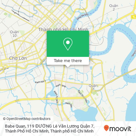 Bản đồ Babe Quan, 119 ĐƯỜNG Lê Văn Lương Quận 7, Thành Phố Hồ Chí Minh