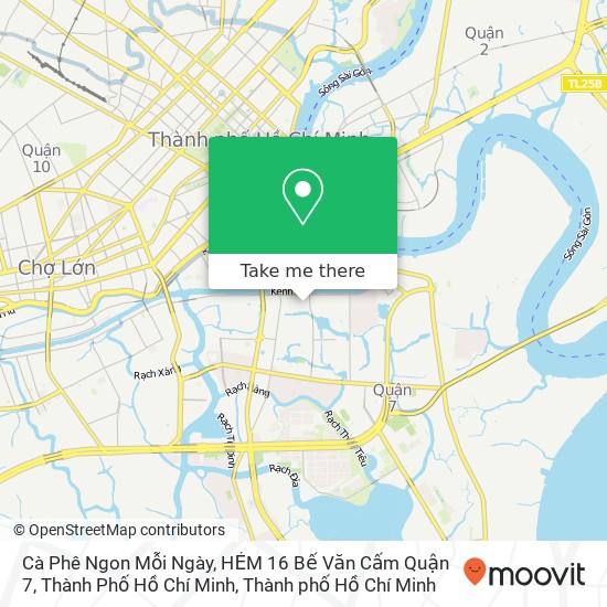 Bản đồ Cà Phê Ngon Mỗi Ngày, HẺM 16 Bế Văn Cấm Quận 7, Thành Phố Hồ Chí Minh