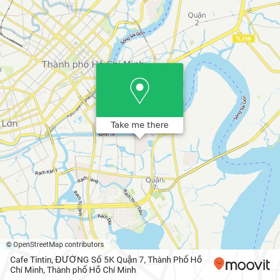 Bản đồ Cafe Tintin, ĐƯỜNG Số 5K Quận 7, Thành Phố Hồ Chí Minh
