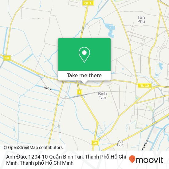 Bản đồ Anh Đào, 1204 10 Quận Bình Tân, Thành Phố Hồ Chí Minh