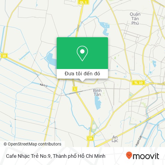 Bản đồ Cafe Nhạc Trẻ No.9, 10 Quận Bình Tân, Thành Phố Hồ Chí Minh