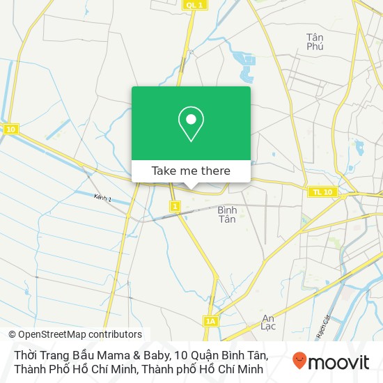 Bản đồ Thời Trang Bầu Mama & Baby, 10 Quận Bình Tân, Thành Phố Hồ Chí Minh