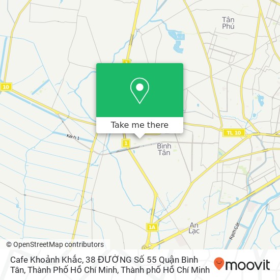 Bản đồ Cafe Khoảnh Khắc, 38 ĐƯỜNG Số 55 Quận Bình Tân, Thành Phố Hồ Chí Minh