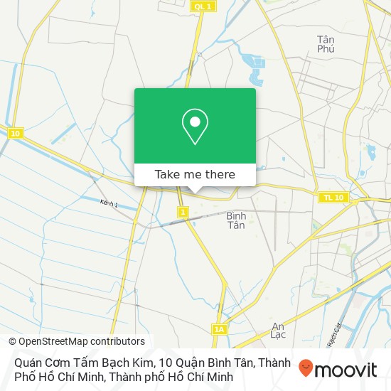 Bản đồ Quán Cơm Tấm Bạch Kim, 10 Quận Bình Tân, Thành Phố Hồ Chí Minh