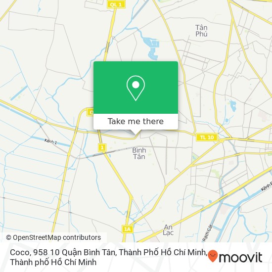 Bản đồ Coco, 958 10 Quận Bình Tân, Thành Phố Hồ Chí Minh