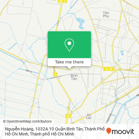 Bản đồ Nguyễn Hoàng, 1032A 10 Quận Bình Tân, Thành Phố Hồ Chí Minh