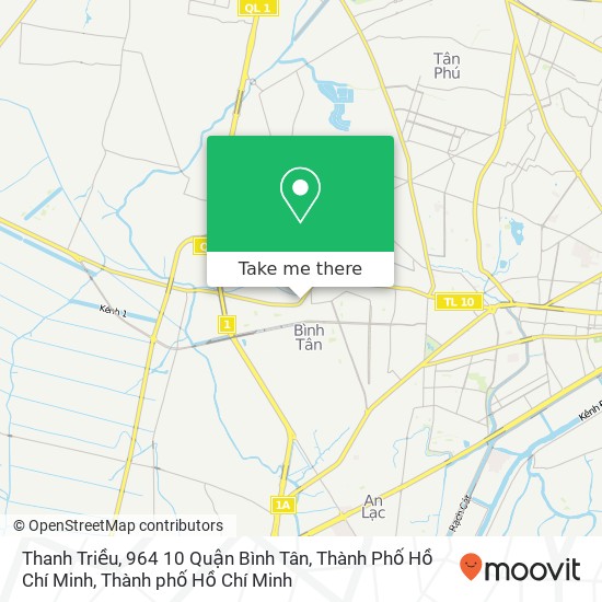 Bản đồ Thanh Triều, 964 10 Quận Bình Tân, Thành Phố Hồ Chí Minh