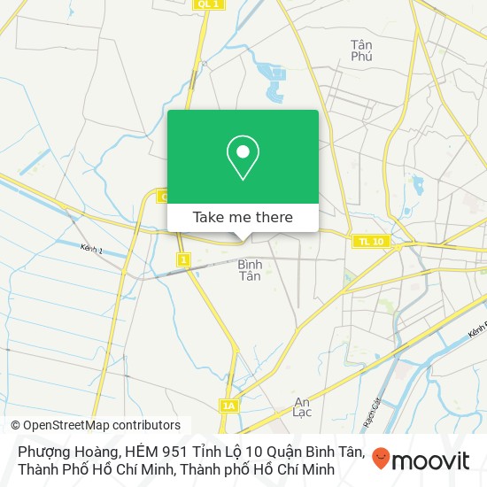 Bản đồ Phượng Hoàng, HẺM 951 Tỉnh Lộ 10 Quận Bình Tân, Thành Phố Hồ Chí Minh