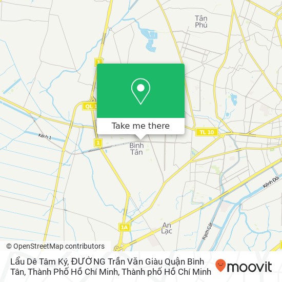 Bản đồ Lẩu Dê Tâm Ký, ĐƯỜNG Trần Văn Giàu Quận Bình Tân, Thành Phố Hồ Chí Minh