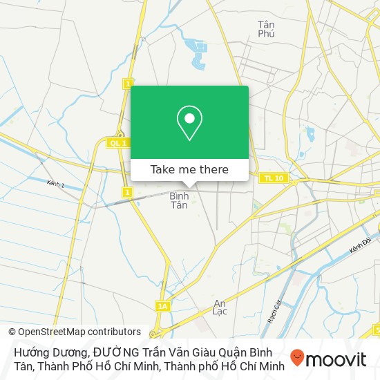 Bản đồ Hướng Dương, ĐƯỜNG Trần Văn Giàu Quận Bình Tân, Thành Phố Hồ Chí Minh