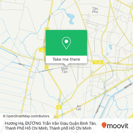 Bản đồ Hương Hà, ĐƯỜNG Trần Văn Giàu Quận Bình Tân, Thành Phố Hồ Chí Minh