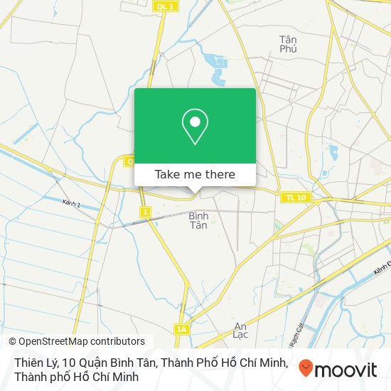 Bản đồ Thiên Lý, 10 Quận Bình Tân, Thành Phố Hồ Chí Minh