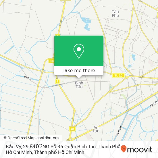 Bản đồ Bảo Vy, 29 ĐƯỜNG Số 36 Quận Bình Tân, Thành Phố Hồ Chí Minh