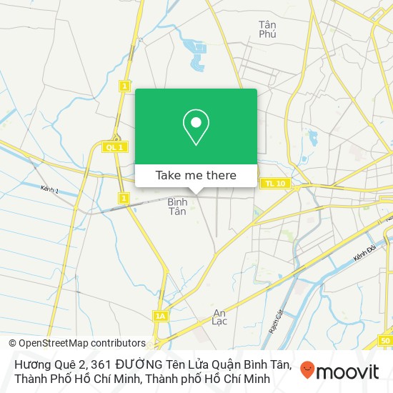 Bản đồ Hương Quê 2, 361 ĐƯỜNG Tên Lửa Quận Bình Tân, Thành Phố Hồ Chí Minh
