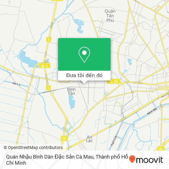 Bản đồ Quán Nhậu Bình Dân Đặc Sản Cà Mau, ĐƯỜNG Số 22 Quận Bình Tân, Thành Phố Hồ Chí Minh