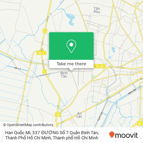 Bản đồ Hàn Quốc Mì, 337 ĐƯỜNG Số 7 Quận Bình Tân, Thành Phố Hồ Chí Minh