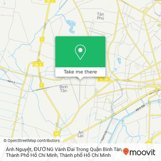 Bản đồ Ánh Nguyệt, ĐƯỜNG Vành Đai Trong Quận Bình Tân, Thành Phố Hồ Chí Minh